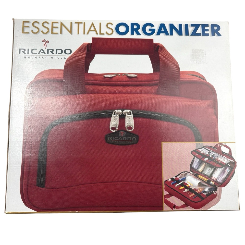 Vintage NOS Ricardo Beverly Hills Essentials Organizer Toiletries Travel Bag Y2K